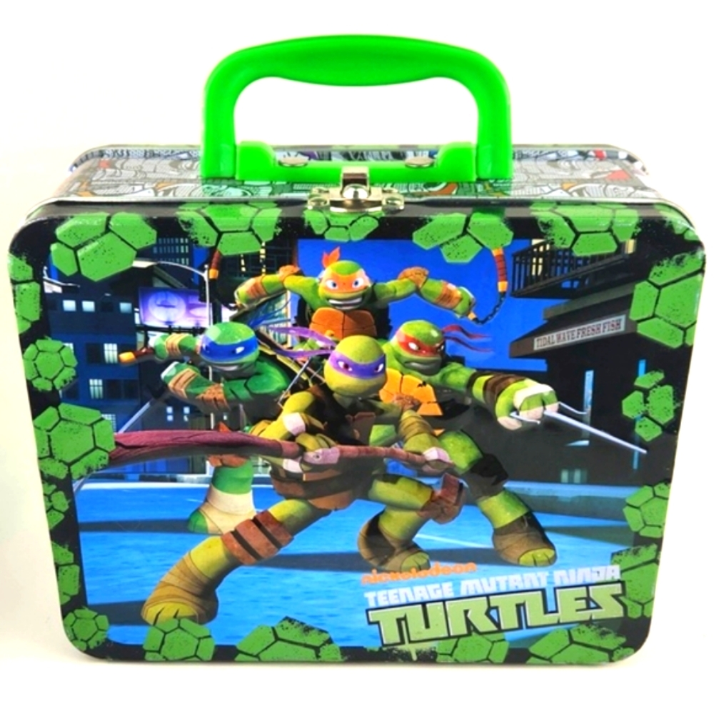 NICKELODEON Teenage Mutant Ninja Turtles 90s EUC Metal Lunchbox